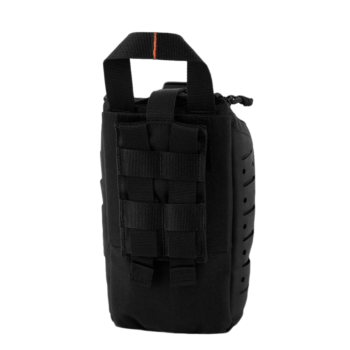 M-Tac Medical Pouch Elite Rip Off - musta taktinen ensiapupussi, nopea pääsy ja joustavat hihnat järjestelyyn.