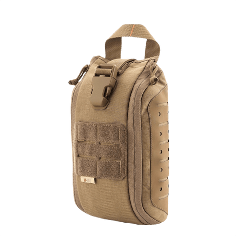 M-Tac Medical Pouch Elite Rip Off - taktinen ensiapupussi hiekansävyssä, pikapääsy ja järjestely.