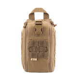 M-Tac Medical Pouch Elite Rip Off beige, kahvalla ja taktisesti muotoiltu ensiapupussi nopeaan pääsyyn.