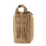 M-Tac Medical Pouch Elite Rip Off ruskea taktinen ensiapupussi nopealla avausmekanismilla ja joustavilla hihnoilla kriittisiin tilanteisiin.