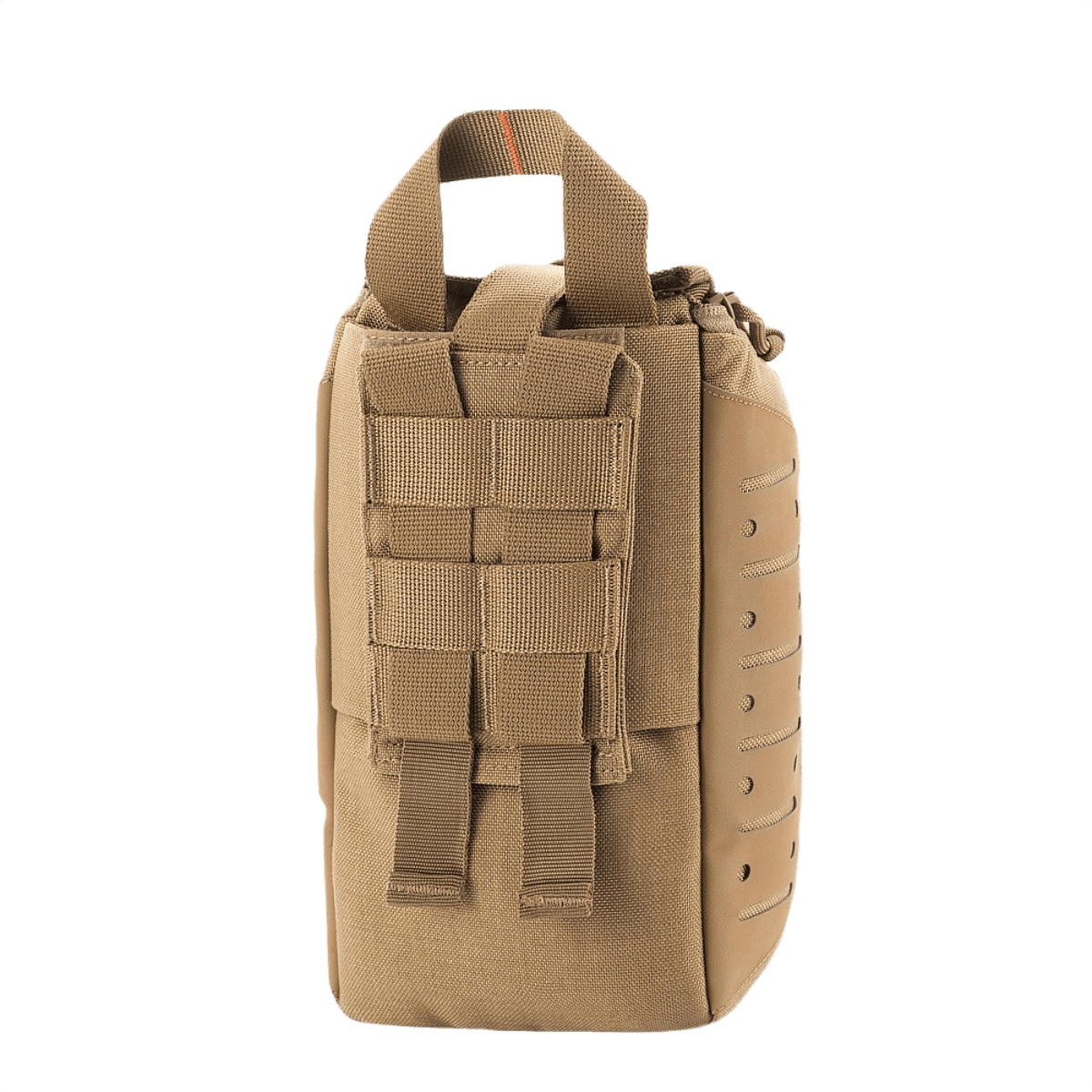 M-Tac Medical Pouch Elite Rip Off ruskea taktinen ensiapupussi nopealla avausmekanismilla ja joustavilla hihnoilla kriittisiin tilanteisiin.