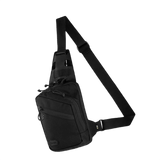 M-Tac Sling Pistol Bag Elite mustana, tilavat lokero ja säädettävä hihna taktista käyttöä varten.