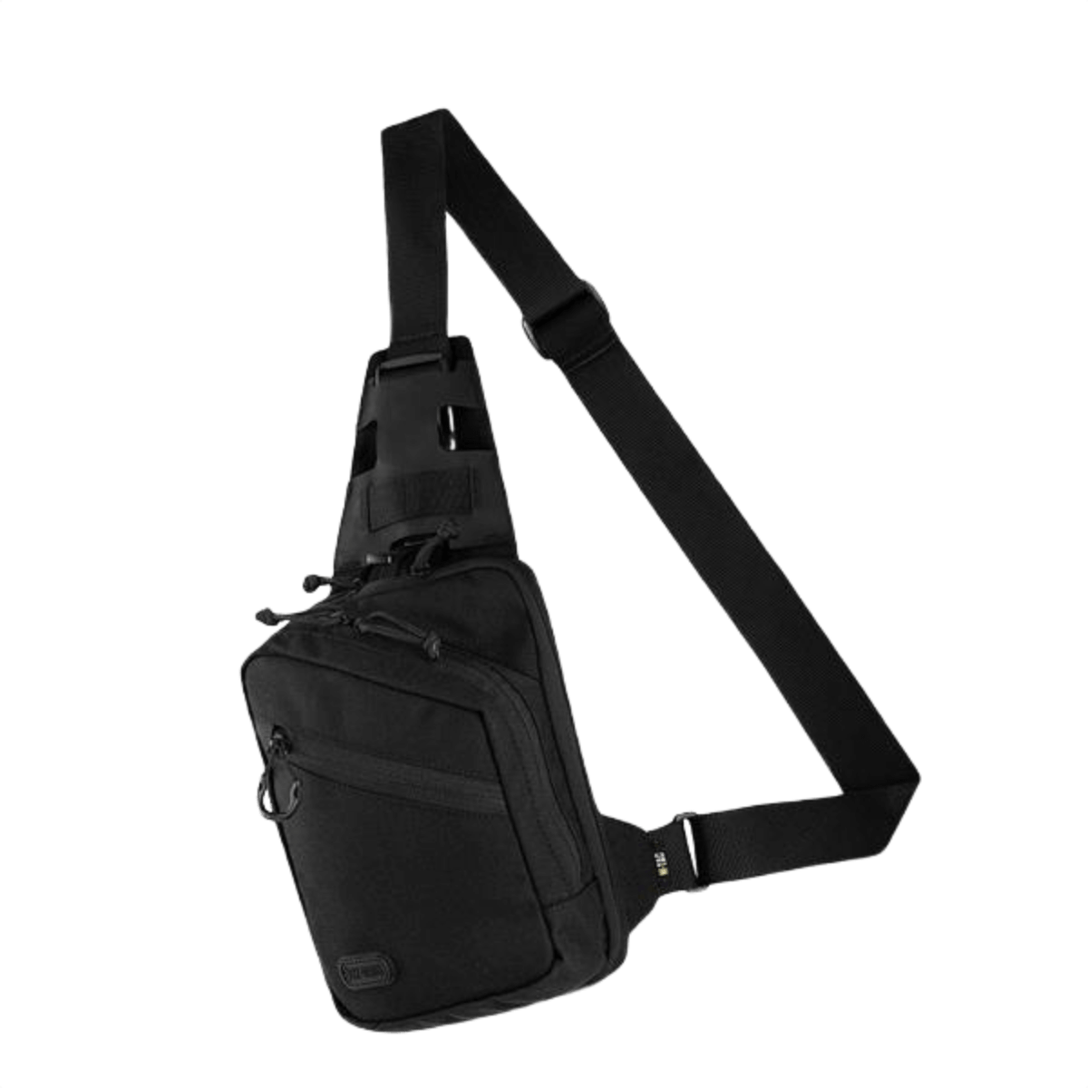 M-Tac Sling Pistol Bag Elite mustana, tilavat lokero ja säädettävä hihna taktista käyttöä varten.