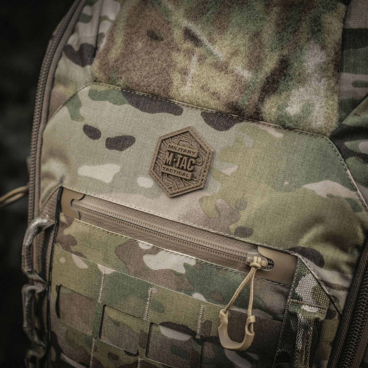 M-Tac Rygsæk Large Gen.III Elite tukeva muotoilu, valmistettu Cordura 500D:stä ja Hex 1000D -vahvikkeista taktista käyttöä varten.