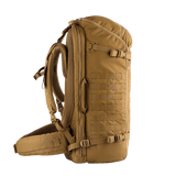 M-Tac Rygsæk Gen.II Elite Large, kestävä Cordura-materiaali ja siisti muotoilu, sivunäkymä ergonomisilla olkahihnoilla.