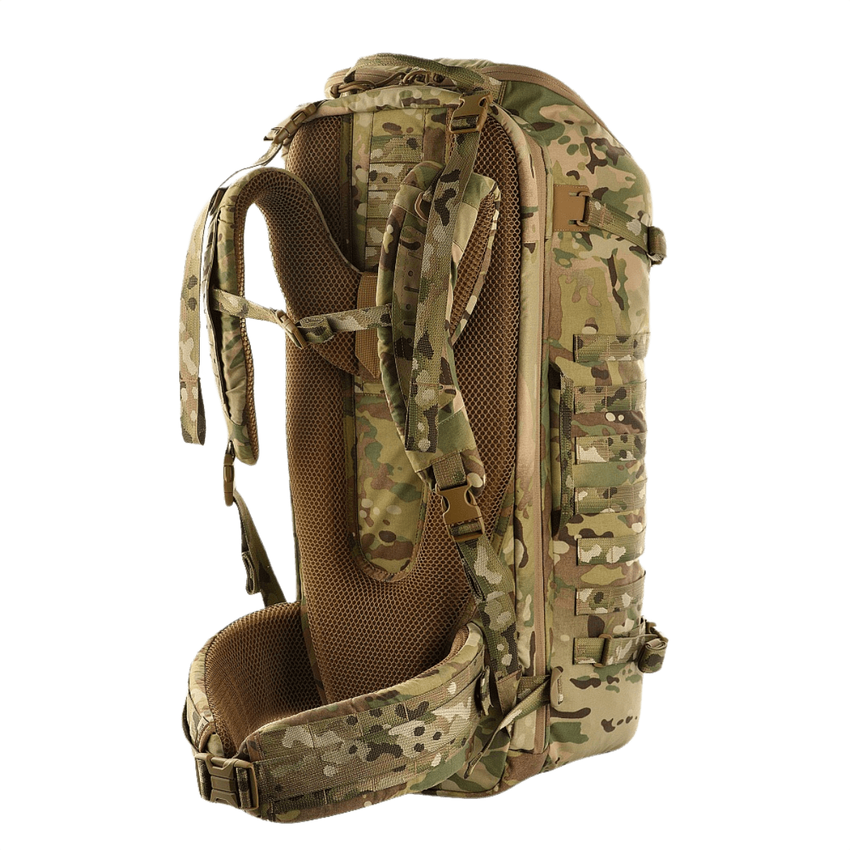 M-Tac Rygsæk Gen.II Elite Large, ergonominen reppu kestävästä Cordura-materiaalista, sopii kuljetukseen ja ulkokäyttöön.