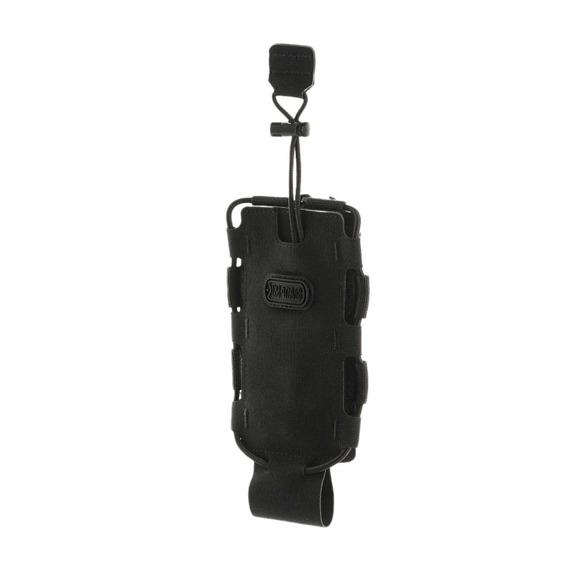 M-Tac Flaske Holder Elite joustavilla sivunauhoilla ja MOLLE-kiinnityksellä pulloille, valmistettu Cordura 500D:stä, sivulta nähtynä