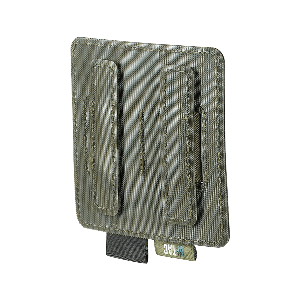 M-Tac Double Mag Pouch Hook Backed Magazine khakinvärinen, Velcro-taskupinnalla, suunniteltu kahdelle pistoolilippaalle.