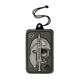 M-Tac Badge Holder – henkilökortti ja patch taktinen muotoilu ja MOLON LABE -kuvio, muovipohja ja Velcro ID:lle ja merkeille, metallisilmä ripustukseen.