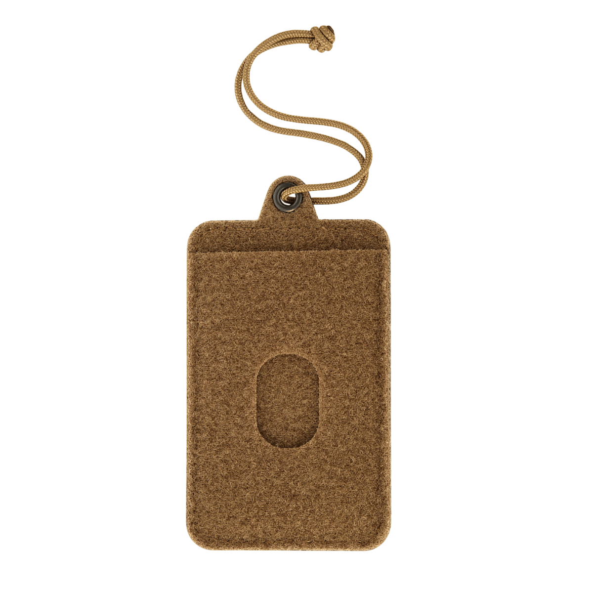 M-Tac Badge Holder – henkilökortti ja patch, taktinen ID-korttipidike beige, pehmeä Velcro merkeille ja metallisilmä ripustukseen.