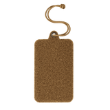 M-Tac Badge Holder – henkilökortti ja patch Velcrolla ja metallisilmä, ruskea, paracord-riipuke, 105 x 65 mm, käytännöllinen arkeen.