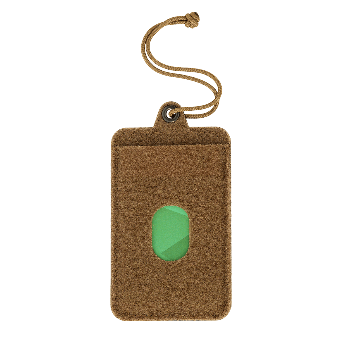 M-Tac Badge Holder – henkilökortti ja patch Velcrolla ja paracord-riipukkeella, soveltuu henkilökortille ja avainkortille. Taktinen muotoilu, ruskea.