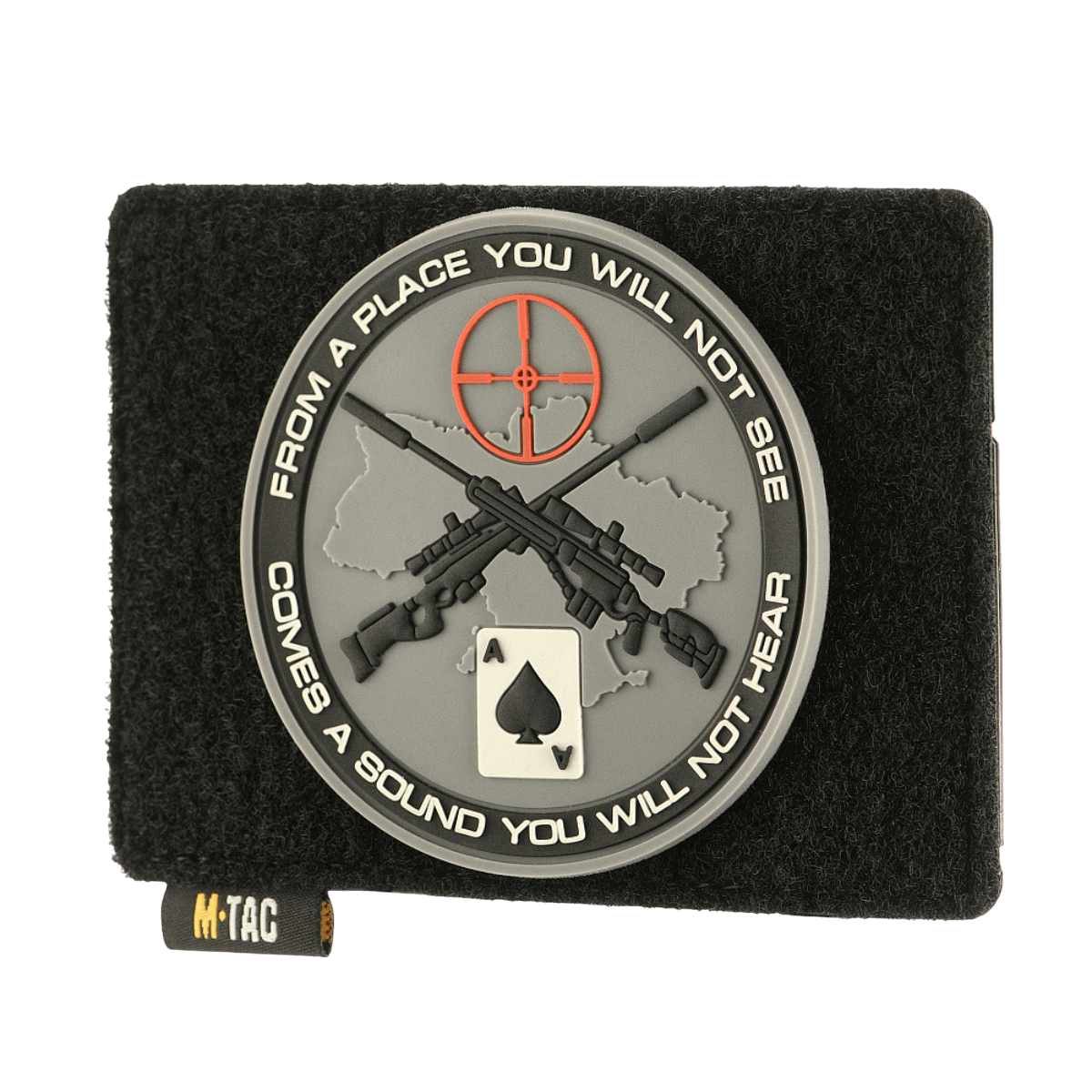 M-Tac Taktisk Morale Patch Display Board Hook and Loop Molle 120x85 patchilla ja symboleilla MOLLE-järjestelmiin.