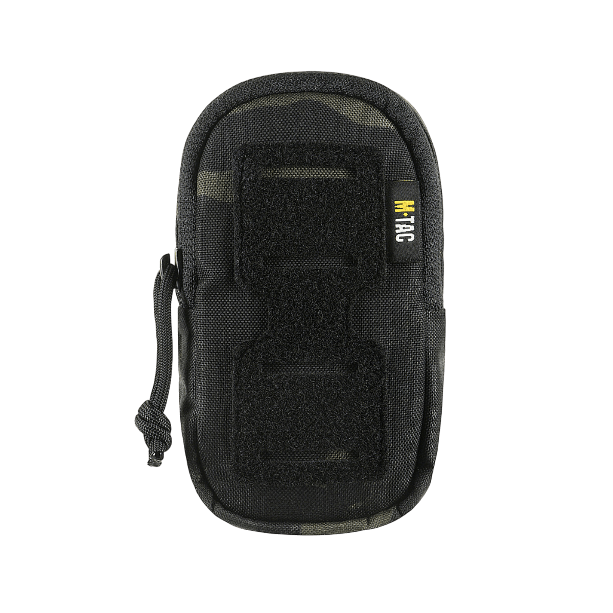 M-Tac Utility Shoulder Pouch Elite Gen.II Cordura 500D Multicam Black, MOLLE-system ja Velcro-panel, mitat: 13 x 7 x 4 cm.
