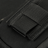 Lähikuva M-Tac Utility Shoulder Pouch Elite Gen.II Cordura 500D Multicam Black, MOLLE-system ja Velcro-panel.