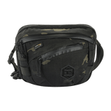 M-Tac Sphaera Hex Hardsling Taske Gen.II Elite mustana ja camouflage-designilla, kompakti ja toiminnallinen säädettävällä olkahihnalla.