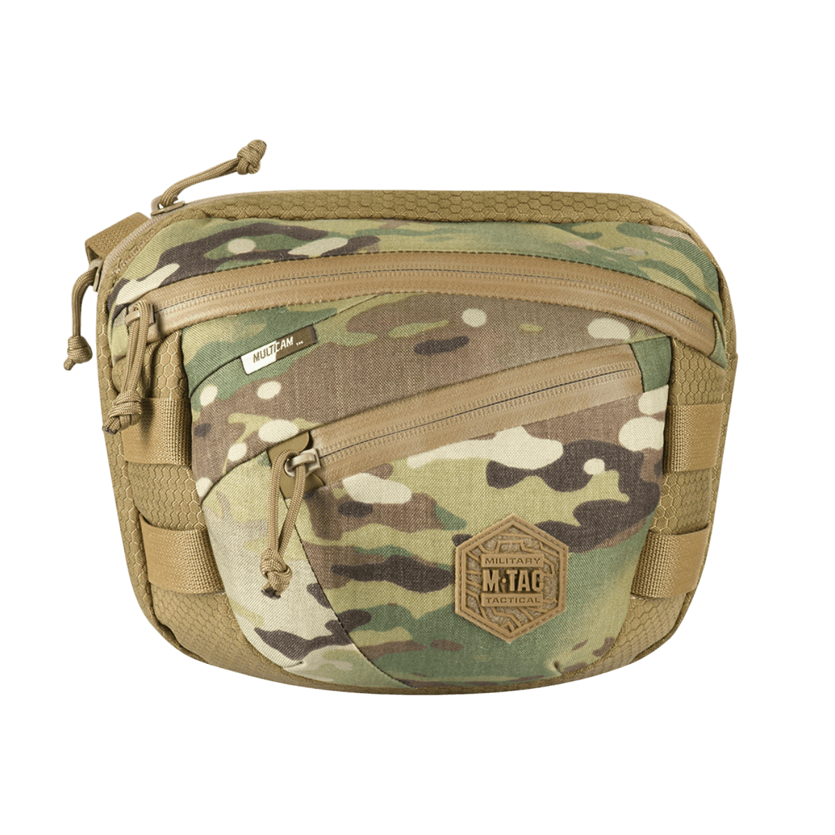 M-Tac Sphaera Hex Hardsling Taske Gen.II Elite camouflage, säädettävä hihna, Cordura-materiaali ja piilotettu aseen kantotoiminto.