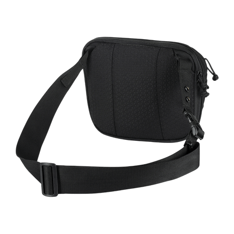 M-Tac Sphaera Hex Hardsling Taske Gen.II Elite säädettävällä olkahihnalla ja kompaktilla muotoilulla, mustaa Cordura- ja Hex-polyester-materiaalia.