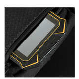 M-Tac Satellite Magnettaske Gen. II Elite Hex, musta Cordura Hex, NIJ-sertifiointi, yksityiskohta vetoketjusta ja materiaalista, galleria-asento 1.