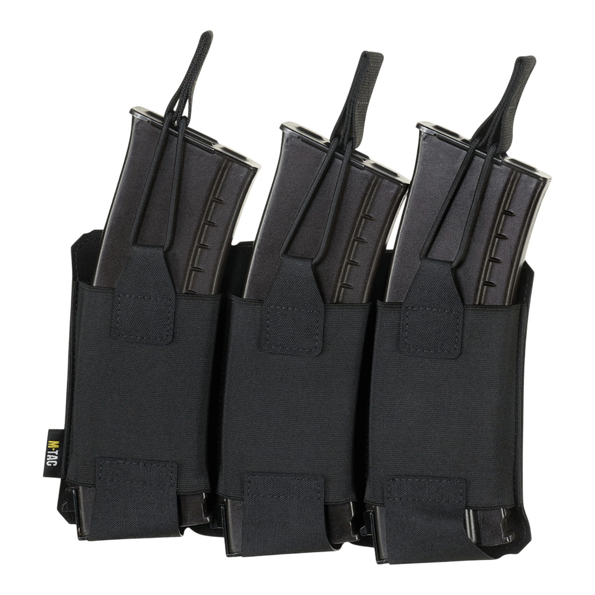 M-Tac Elastinen Triple Magazine Pouch Elite turvalliseen säilytykseen kolmelle lippaalle, Cordura 500D ja MOLLE-järjestelmä.