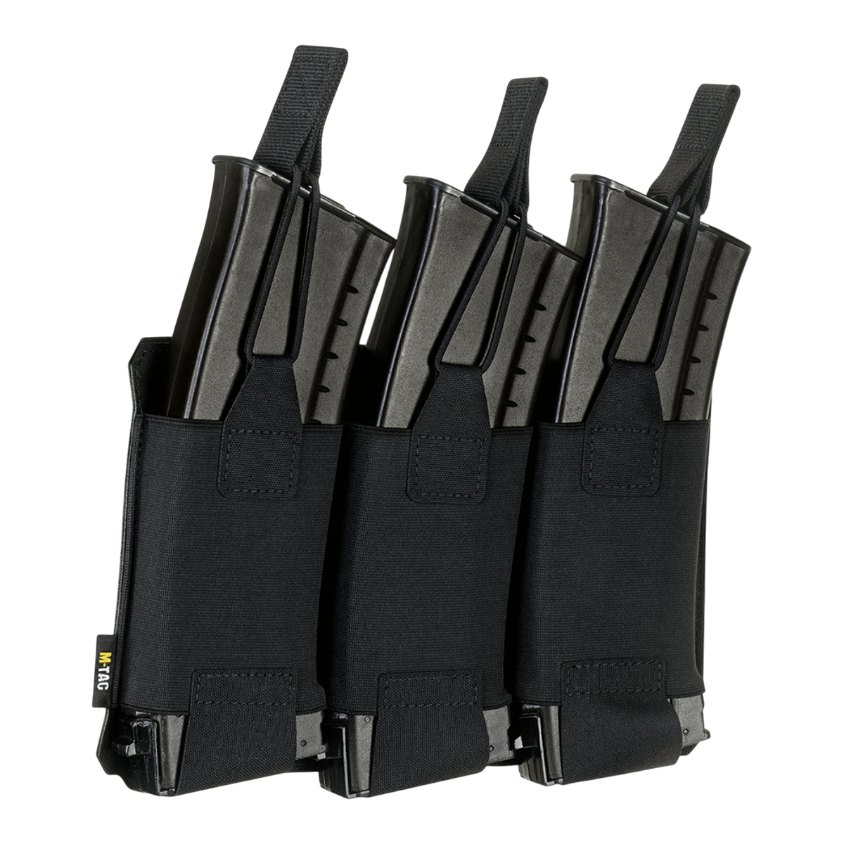 M-Tac Elastinen Triple Magazine Pouch Elite kolmelle AK/AR-lippaalle kevyt ja kompakti muotoilu, MOLLE Laser Cut.