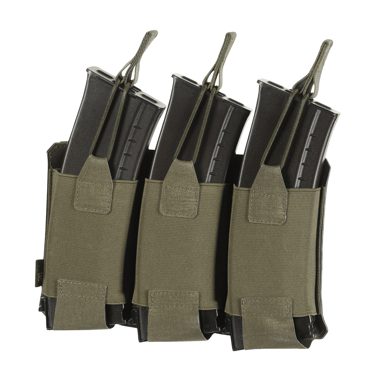 M-Tac Elastinen Triple Magazine Pouch Elite kolmelle lippaalle, valmistettu Cordura 500D:stä, MOLLE-yhteensopiva.