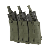 M-Tac Elastinen Triple Magazine Pouch Elite kolmelle AK/AR-lippaalle MOLLE Laser Cut ja Cordura 500D, turvallinen säilytys ja nopea pääsy.