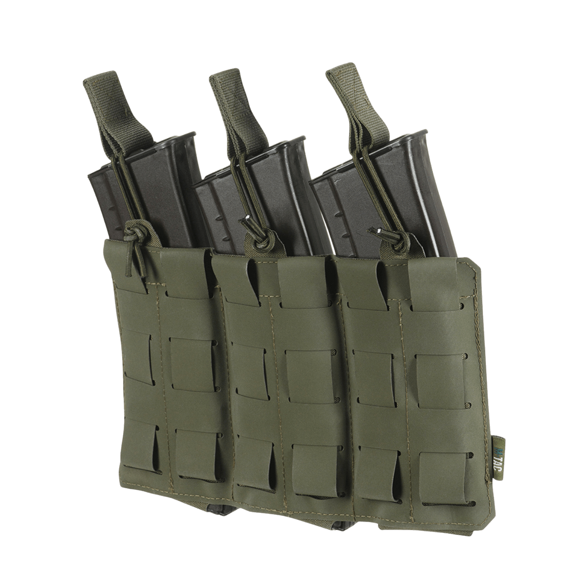 M-Tac Elastinen Triple Magazine Pouch Elite kolmelle AK/AR-lippaalle MOLLE Laser Cut ja Cordura 500D, turvallinen säilytys ja nopea pääsy.