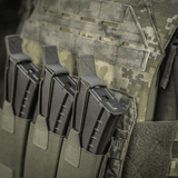 M‑Tac Elastinen Triple Magazine Pouch Elite kolmelle lipalle, Cordura 500D-materiaali, MOLLE-yhteensopiva, nopea pääsy