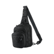 M‑Tac Cross Bag Elite Hex kestävästä Cordura 500 -materiaalista, musta sling-laukku MIL-SPEC-sovituksin, tarkoitettu taktiseen käyttöön