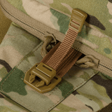 Lähikuva M‑Tac Cross Bag Elite Hexistä, sotilasaiheinen kuvio ja tukeva solki. Sopii taktiseen ja päivittäiseen käyttöön.