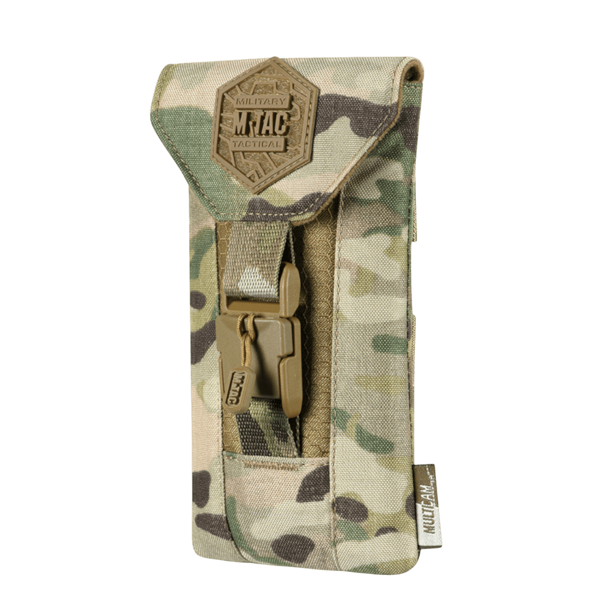 M-Tac Smartphone Lomme Elite Large Hex maastokuvioisena turvalliseen älypuhelinten säilytykseen, tehty kulutusta kestävästä CORDURA HEX -materiaalista.