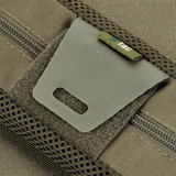 Lähikuva M‑Tac olkahihnan pehmikkeestä 50 mm Elite, Cordura ja 3D-mesh mukavuuteen ja ventilointiin.