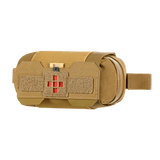 M-Tac Horizontal Medical Pouch Elite, kestävä kenttäensiapupakkaus, Cordura 500D, YKK AquaGuard -vetoketju, etupuoli tarrakiinnityksellä.