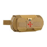 M‑Tac Horizontal Medical Pouch Elite Cordura 500D -materiaalista, YKK AquaGuard -vetoketju ja sisäänrakennettu IFAK-järjestäjä.