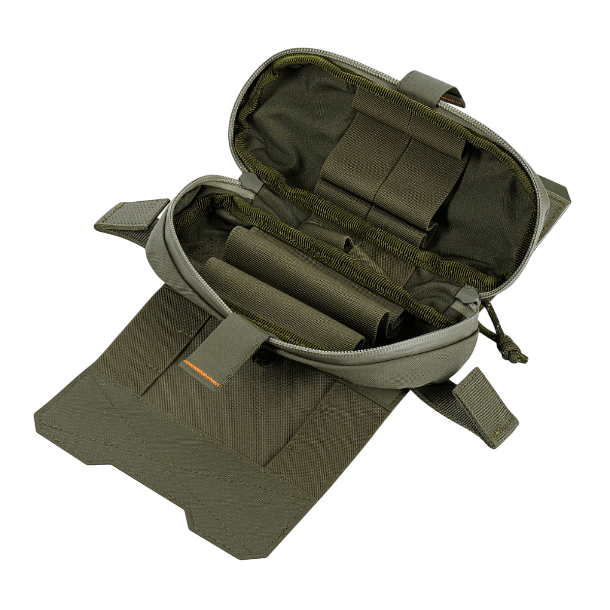 M-Tac Horizontal Medical Pouch Elite avoimena järjestäjällä ja paracord-silmukalla, sopii ensiapuun, vesitiivis, valmistettu Cordura 500D:stä.