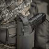M-Tac Universal taktinen kotelo Elite vasen laminoitu Cordura 500D, NIJ-sertifiointi ja säädettävä koko, galleria-asento 1.