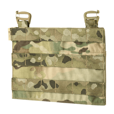 M‑Tac Front Panel Cuirass QRS:lle camo-kuvioinnilla, kevyt ja kompakti muotoilu, MOLLE-järjestelmä, sopii sotilaskäyttöön.