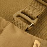 Lähikuva M-Tac taktinen käsilämmitin Elite, näyttää kestävän Cordura 500D -materiaalin ja soljen yksityiskohdan.