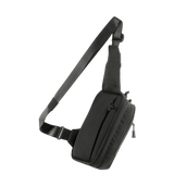 M-Tac Sling Pistoltaske Elite Hex mustana säädettävällä olkahihnalla, valmistettu Cordura-materiaalista YKK-vetoketjuilla, sopii turvalliseen kuljetukseen.