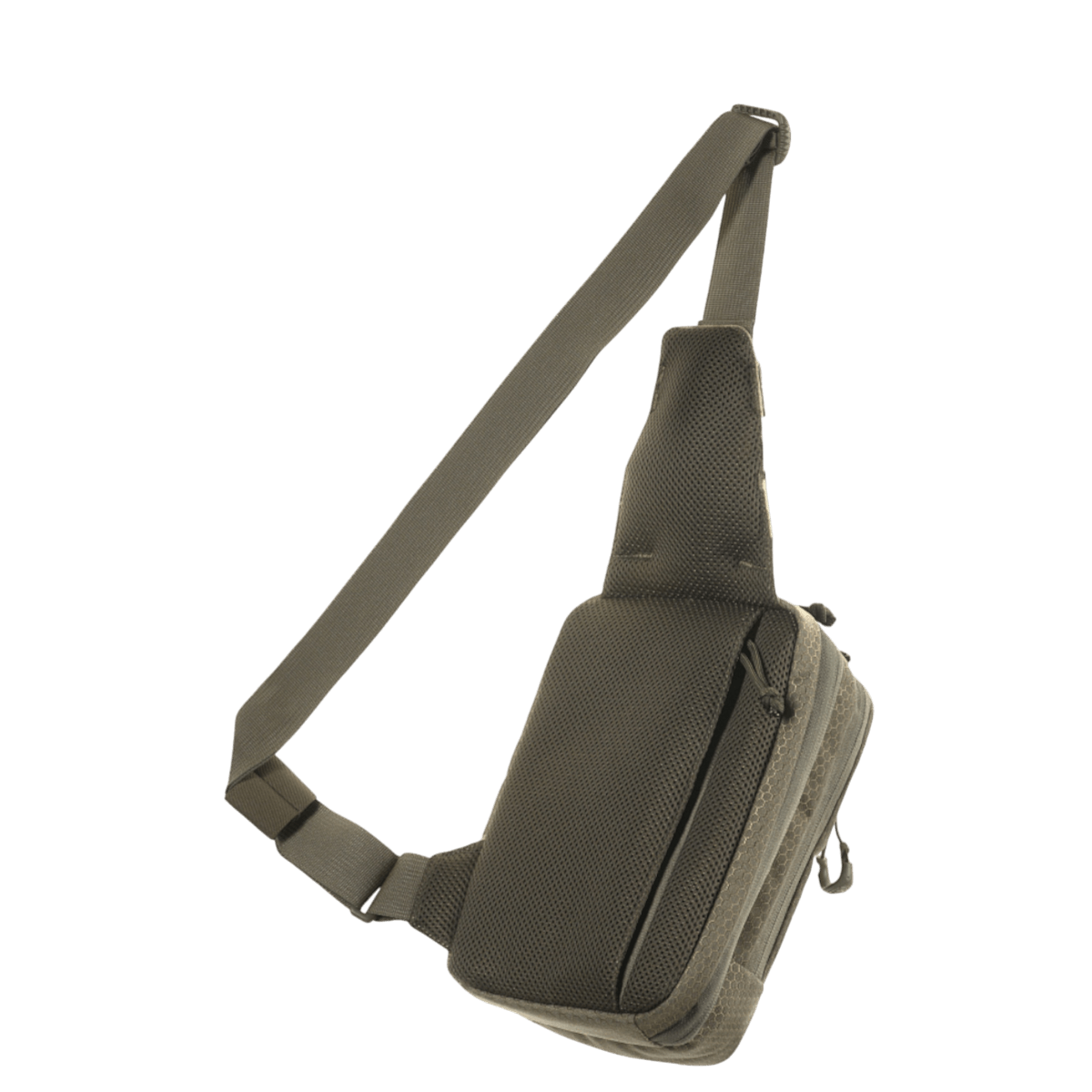 M-Tac Sling Pistoltaske Elite Hex vahvassa Cordurassa säädettävällä olkahihnalla ja tilavilla osastoilla piilotettuun aseen kuljetukseen.