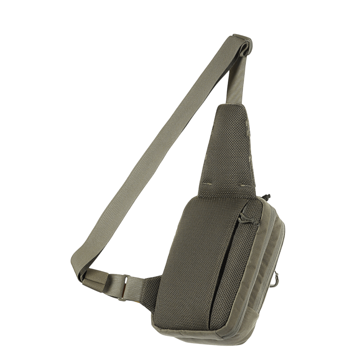 M-Tac Sling Pistoltaske Elite Hex Cordura 1000D:ssä, mukava ja tyylikäs, säädettävä olkahihna ja YKK-vedoketjut, sivulta nähtynä.