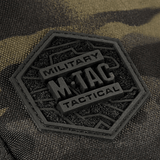 Lähikuva M-Tac Sling Pistoltaske Elite Hex -merkistä vahvassa Cordura-materiaalissa maastokuvio.