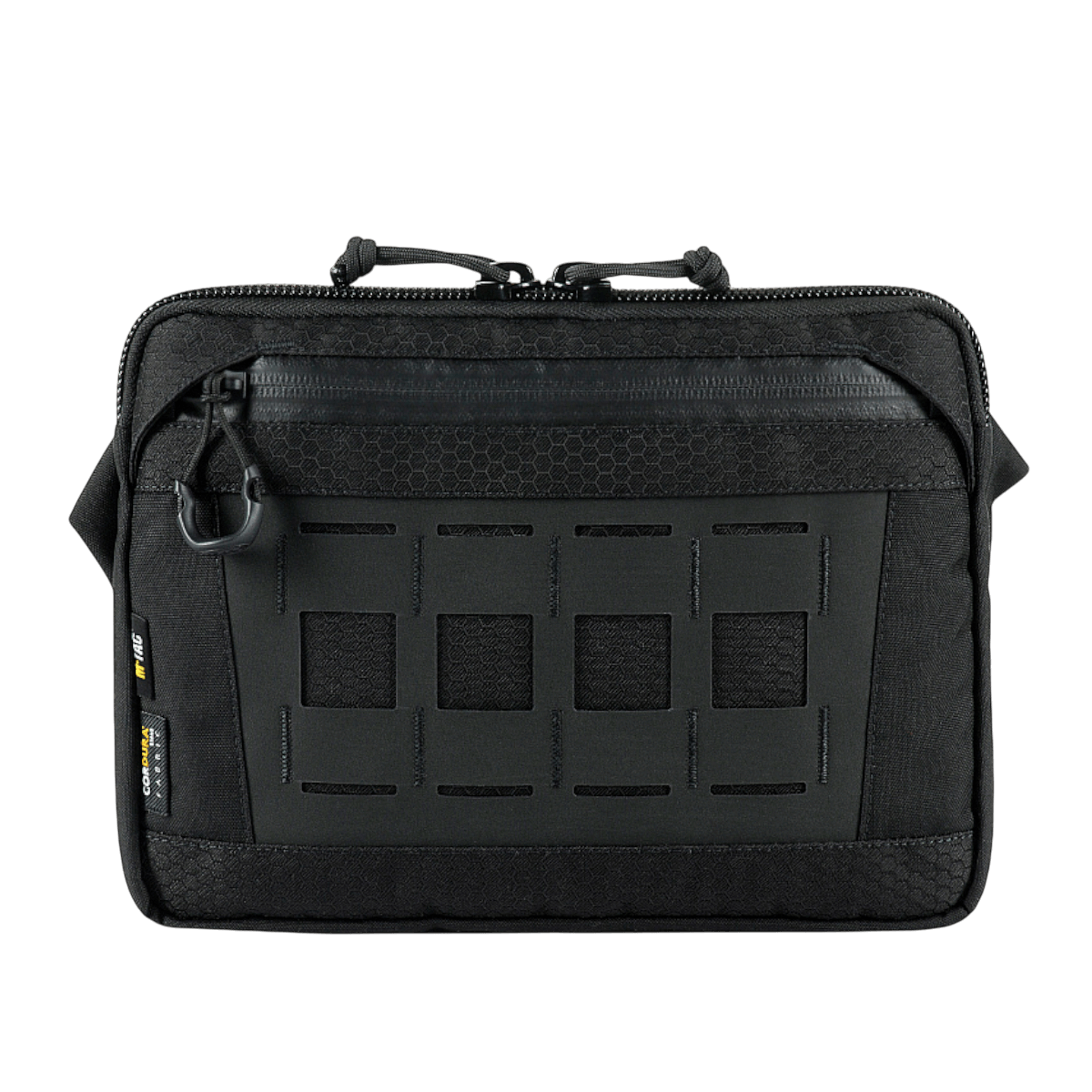 M-Tac Admin-laukku Elite, musta, valmistettu kestävästä Cordura 500D:stä ja Hexistä, YKK- ja Woojin-vetoketjut