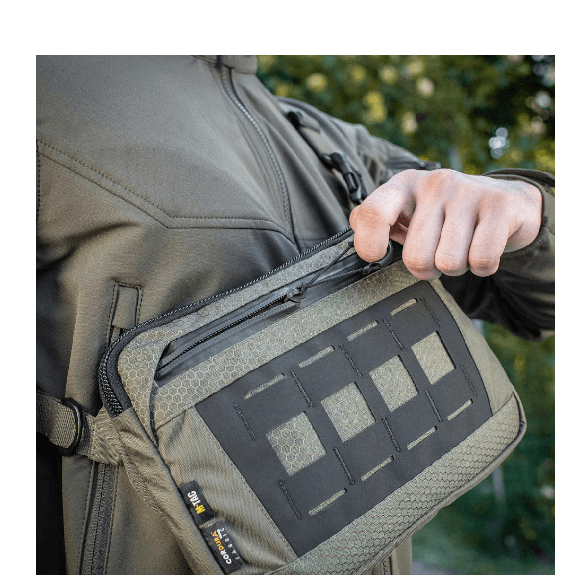 M-Tac Admin-laukku Elite kestävä Cordura 500D, säädettävä olkahihna ja YKK-vetoketju, tyylikäs muotoilu