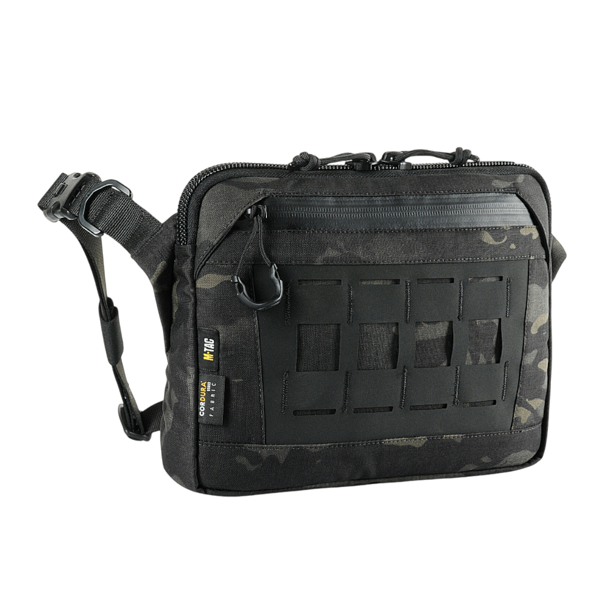 M-Tac Admin-laukku Elite kestävä musta Cordura 500D, säädettävä olkahihna ja käytännölliset taskut