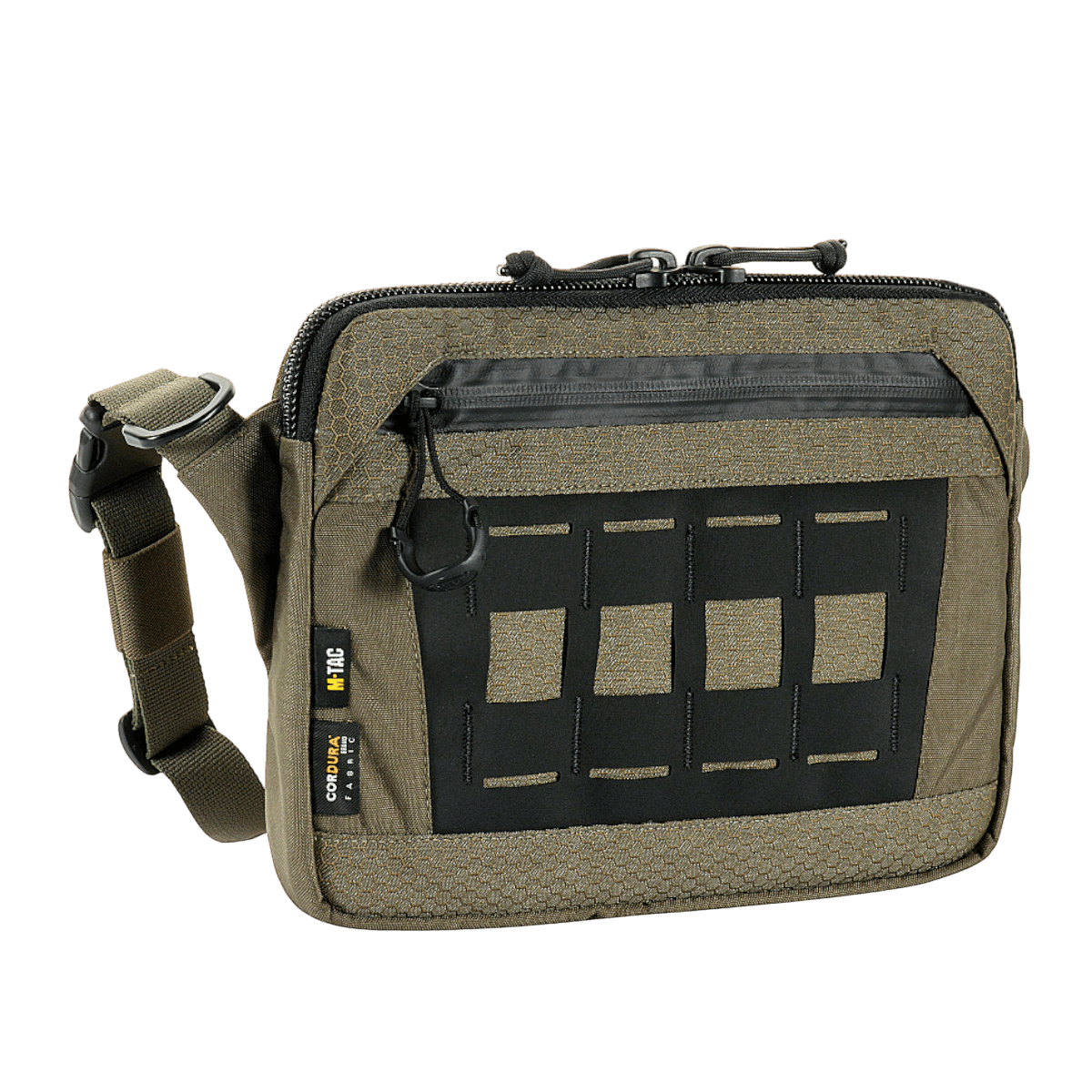 M-Tac Admin-laukku Elite kestävästä Cordura 500D:stä, säädettävä olkahihna ja taskut, YKK-vetoketjut