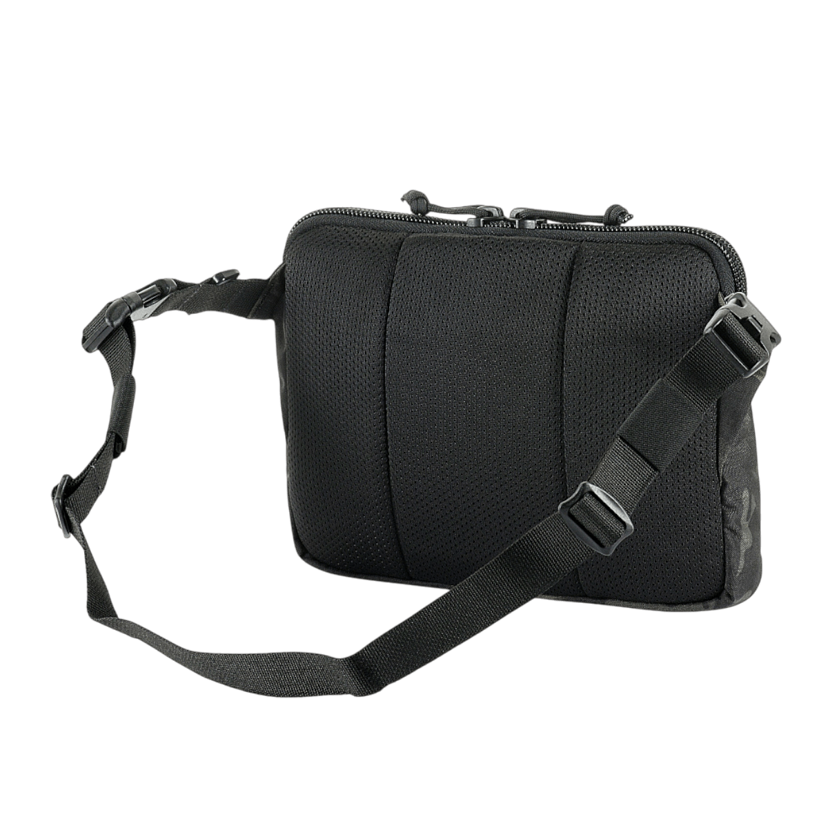 M-Tac Admin-laukku Elite, musta admin-laukku kestävästä Cordura 500D:stä, säädettävä olkahihna ja YKK-vetoketjut