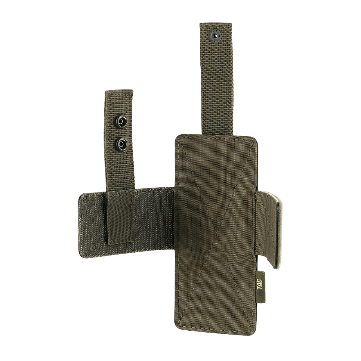 M-Tac modulaarinen universalinen Lås Light -pistoolikotelo taktiisiin laukkuhin ja reppuihin, säädettävä useimmille pistooleille, Velcro-kiinnitys.