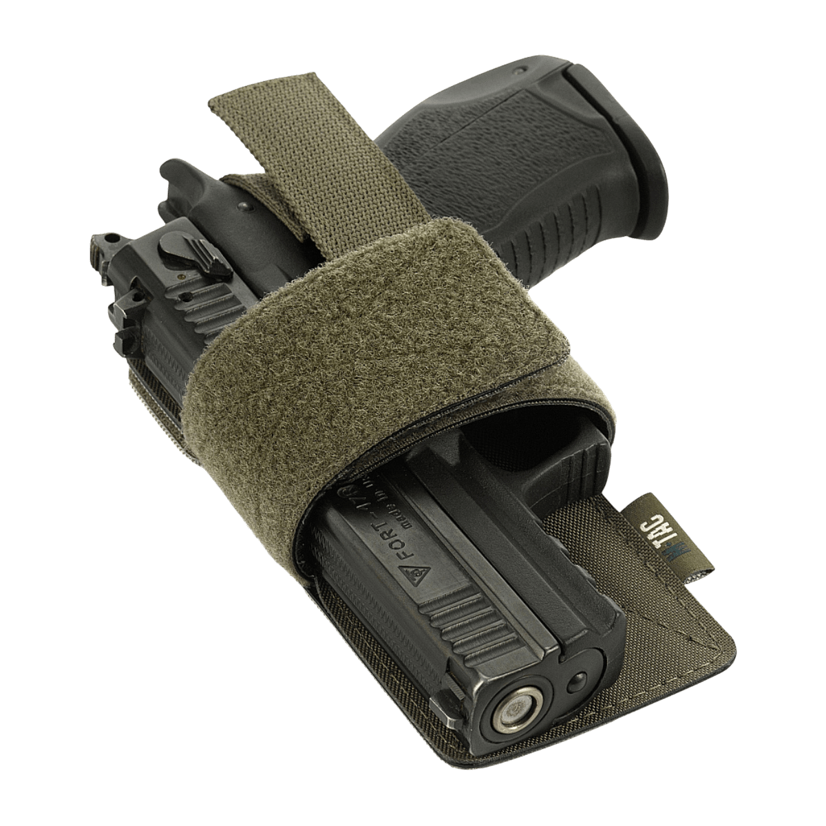 M-Tac modulaarinen universalinen Lås Light -pistoolikotelo piilotettuun kantoon, säädettävä Velcro-nauha, taktiisiin laukkuhin ja reppuihin.